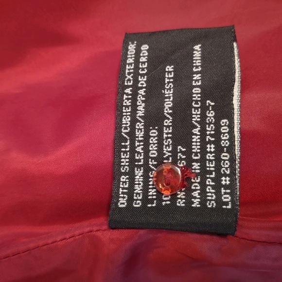 Ladies Genuine Leather Red Jacket - Picture 5 of 8